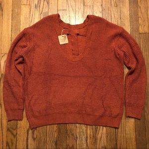 NWT T-Back Oversized Sweater